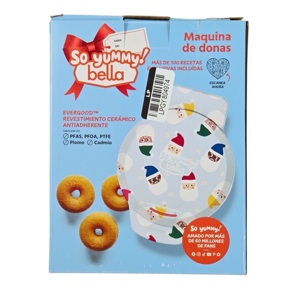 So Yummy! Bella Mini Donut Maker - Santa Claus Pattern - Picture 2 of 5